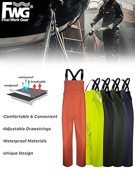 Amazon.com: FWG Fishing Bib Pants Waterproof Overalls for